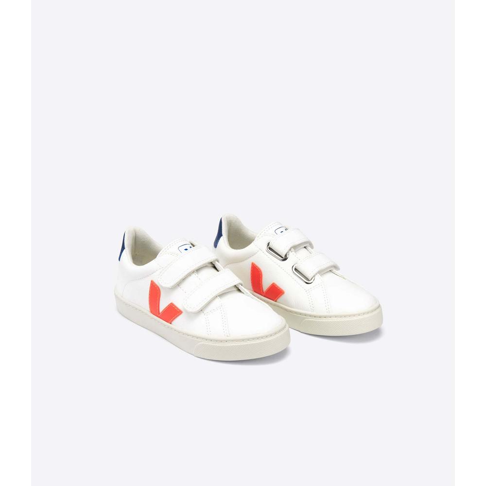 Veja ESPLAR CHROMEFREE Kids' Sneakers White/Orange/Navy | NZ 834AHK